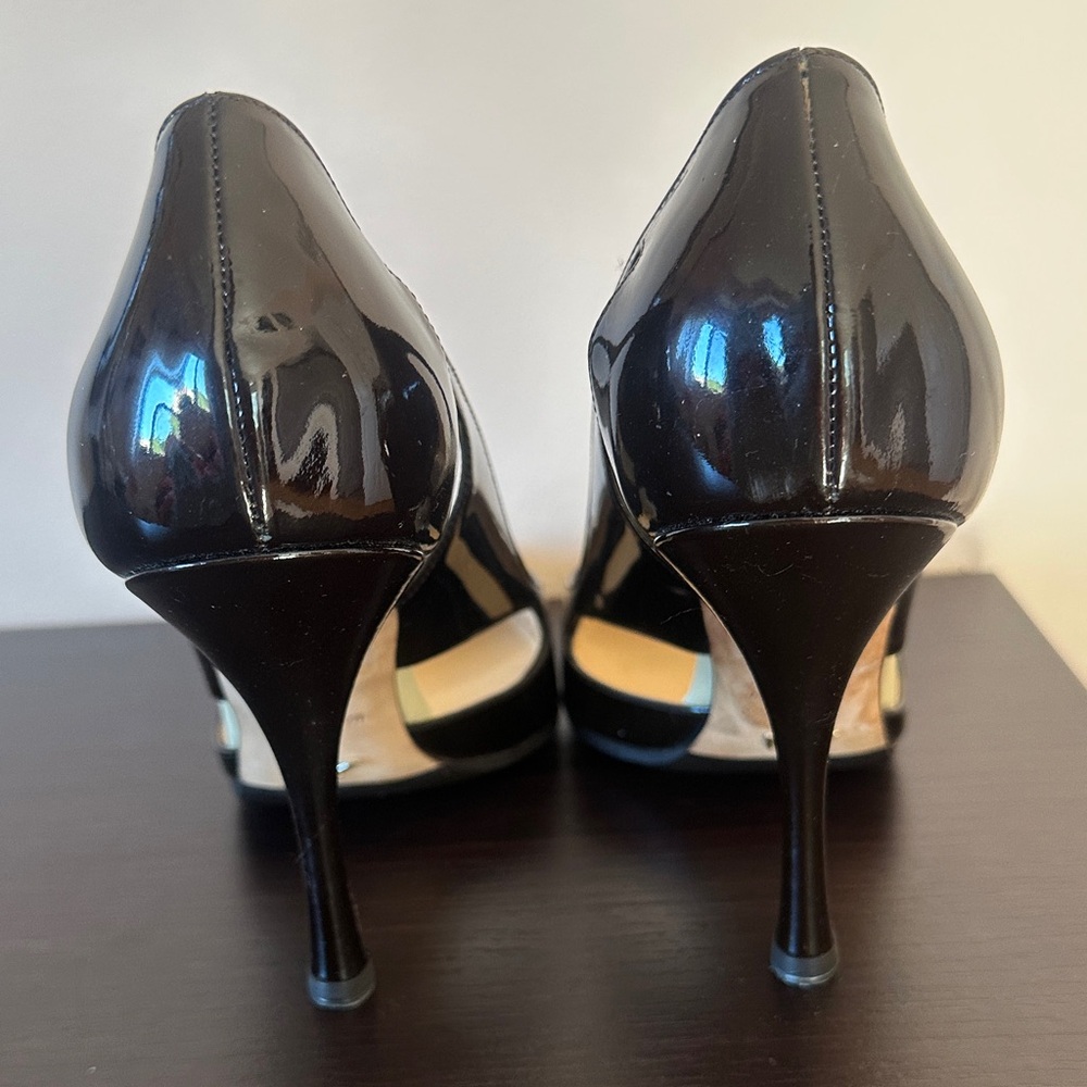 ALEXANDRA NEEL Leather Heels Black Beige Size EUR 37 US 6.5 Brand New Shoes - Picture 4 of 6